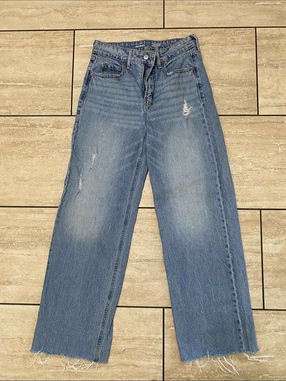Old Navy Light Blue High-Rise Wide-Leg Jeans